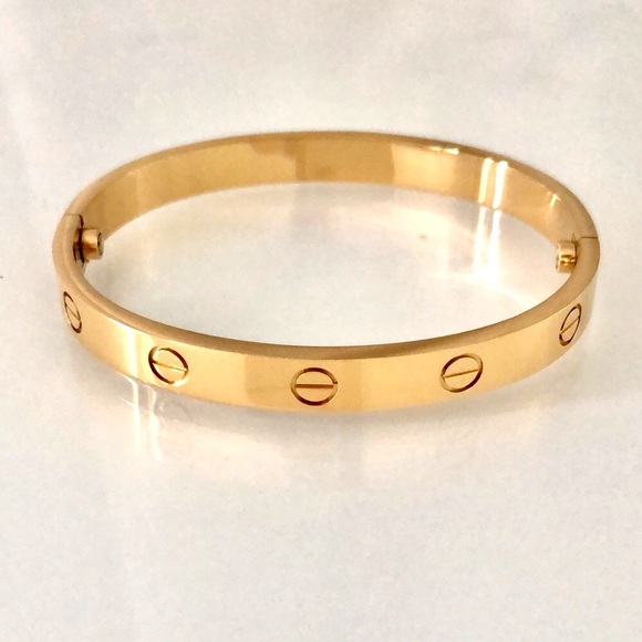 Gold Screw Bracelet Cuff Classic Model - Picture 3 of 9